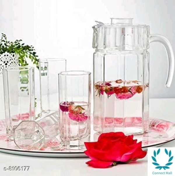 Crystal Clear Elegant Lemon Set - Lemon Jug, And Glass